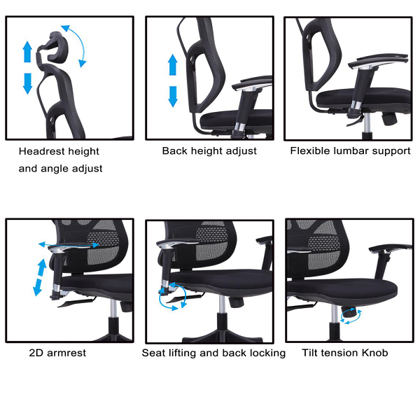 mesh cushion office chair